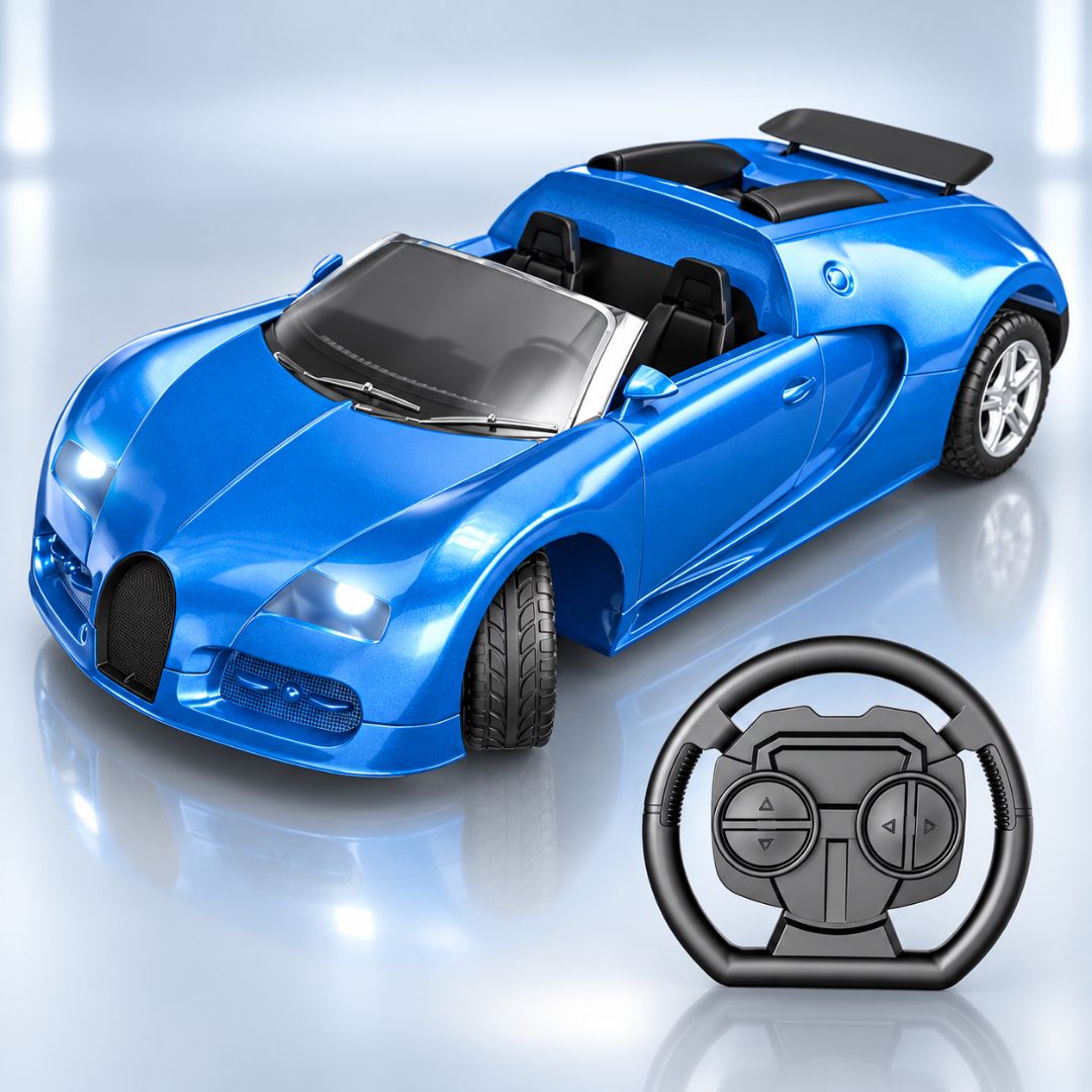 Lancer Model-A Rechargeable High-Speed RC Racing Car with Steering Wheel Remote | Kids 4+ Years