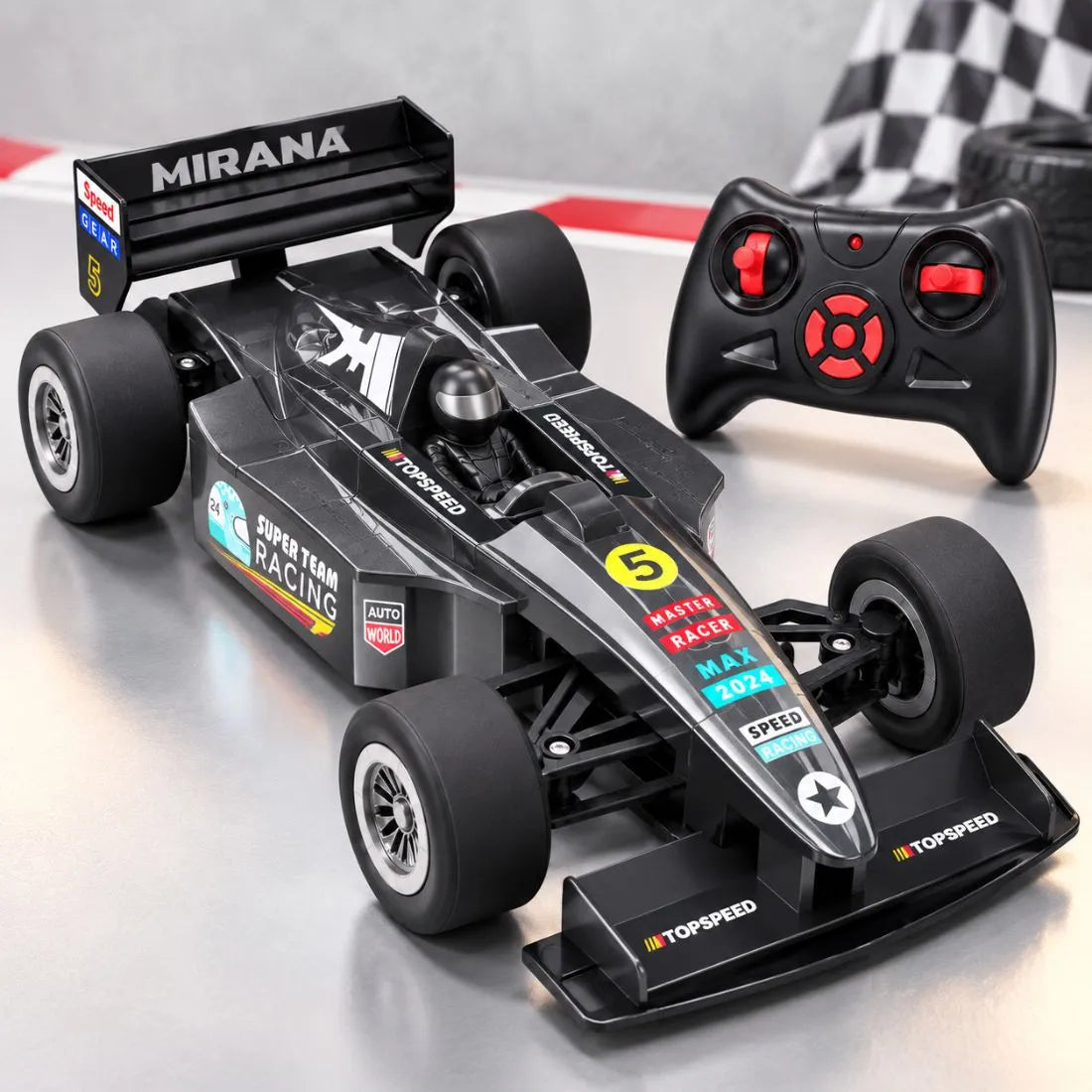 F1 RC Super Car with App, Remote & Bluetooth Speaker (Black)