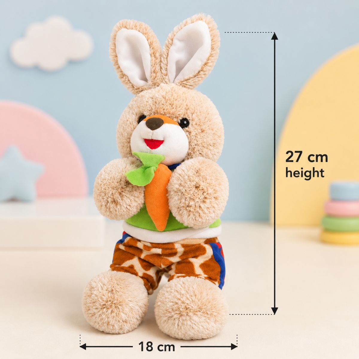Adorable Rabbit Stuffed Toy with Carrot | Plush Toy for Children