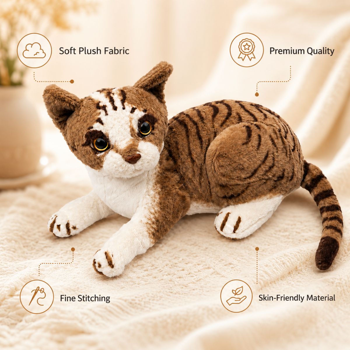 Premium Cat Soft Toy for Kids | Cute Plush Cat Toy