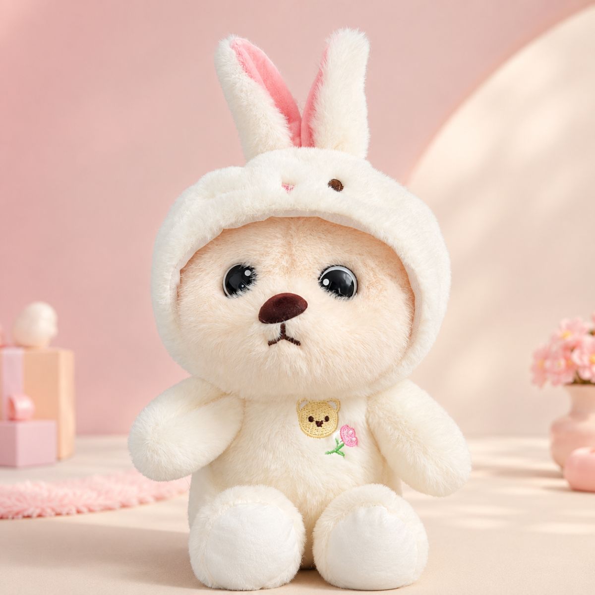 White Hoodie Teddy Bear Plush Toy for Kids & Gifting | Toys Cartel