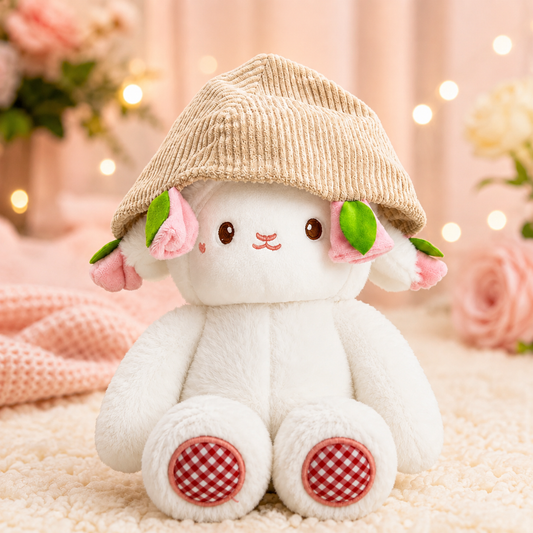 Cute Lamb Sheep Soft Toy with 2-in-1 Convertible Bouquet Hat