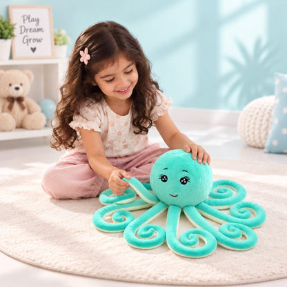 Octopus Plush Toy – Cute Soft Stuffed Animal for Kids, Cuddly Octopus Toy & Decorative Pillow