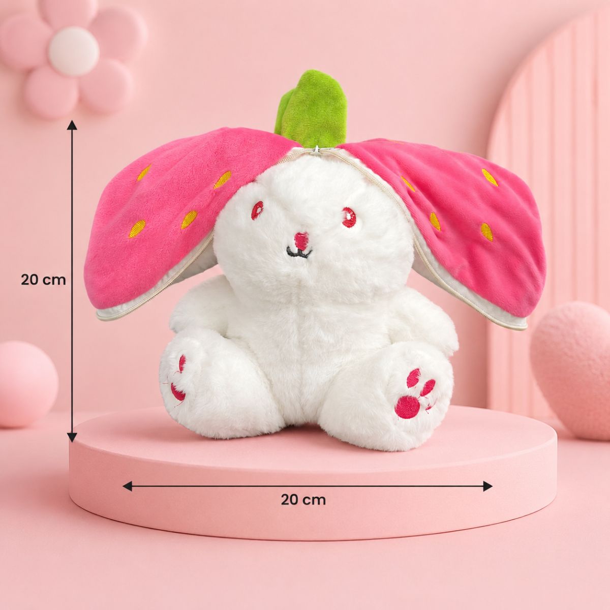 Toys Cartel Reversible Zipper Rabbit Bunny Toy for Kids | Cute Plush Bunny