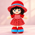 Cute Girl Plush Doll Soft Toy for Kids | Cuddly Doll Gift (Red)