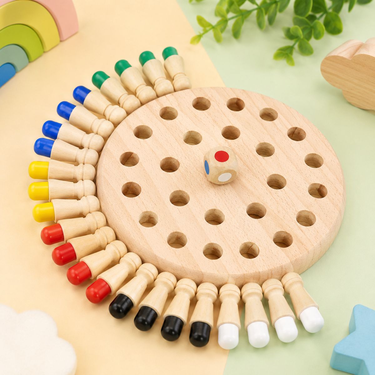 Wooden Memory Chess Game for Kids | Learning & Brain Development