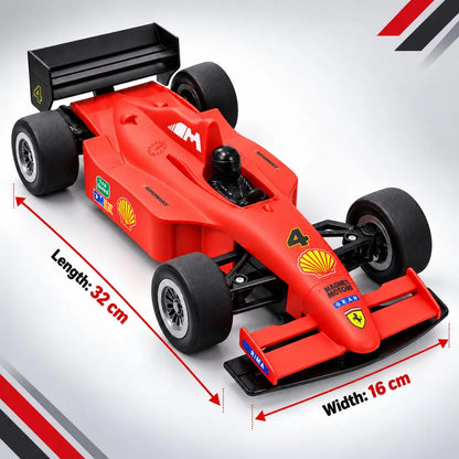 RC F1 Formula Racing Car for Kids with App & Remote Control, Bluetooth Speaker & Nitro Boost (Red)