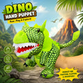 Toys Cartel Green Dinosaur Soft Toy Hand Puppet for Kids Learning & Roleplay