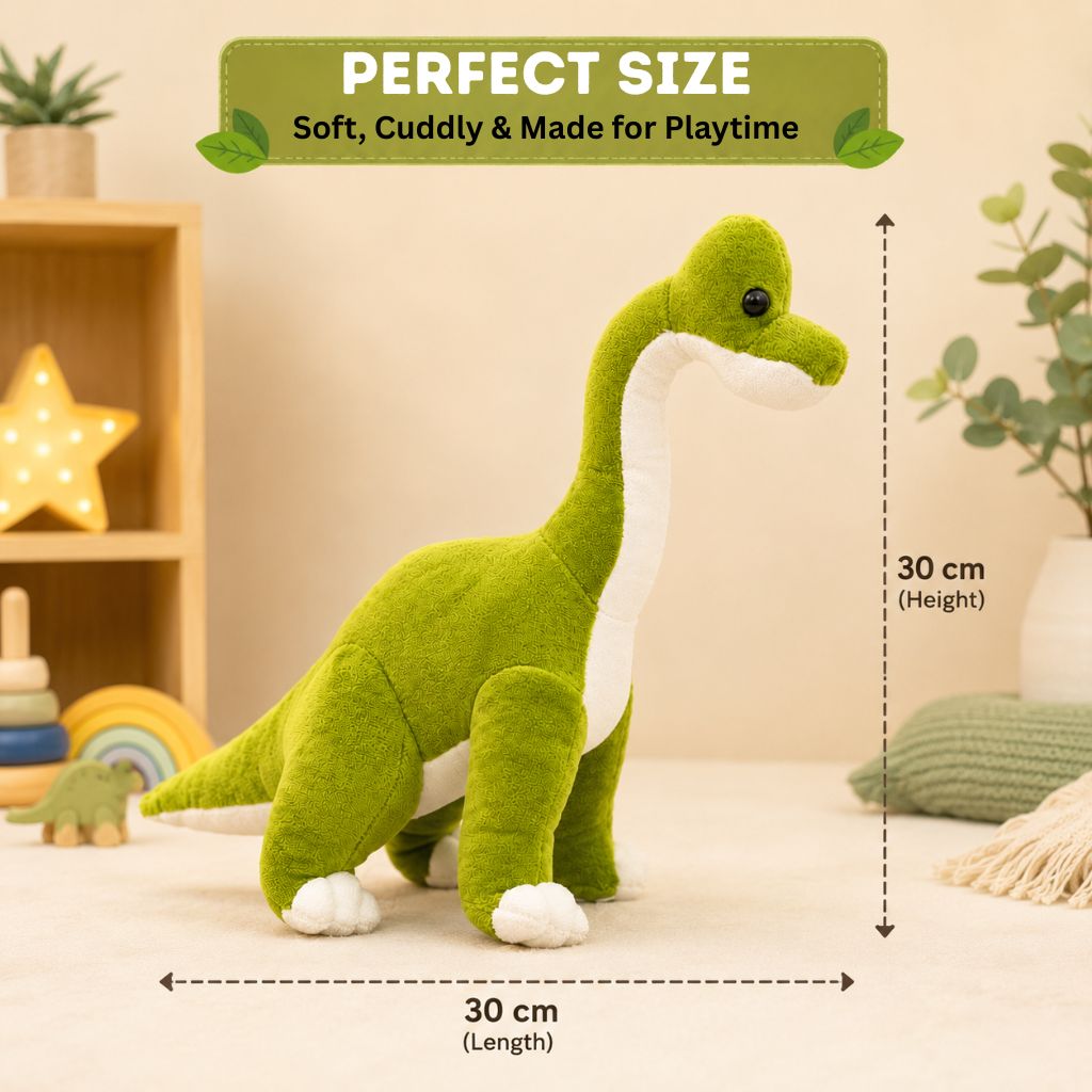 Toys Cartel Dinosaur Soft Toy for Kids | Green Stuffed Toy