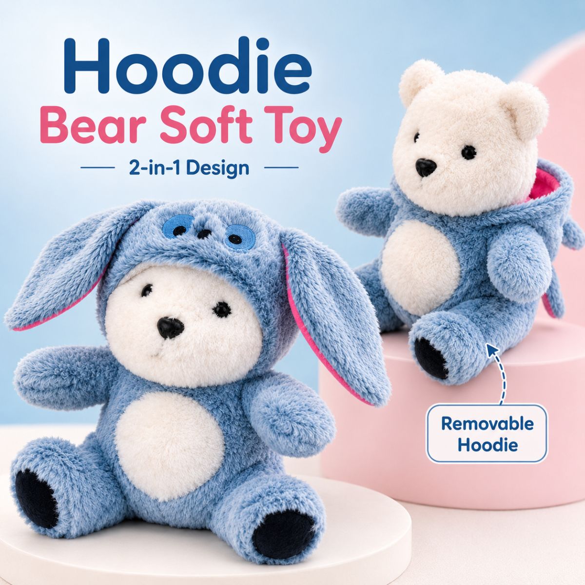 Cute Teddy Bear Hoodie Plush Toy 30 cm | Toys Cartel