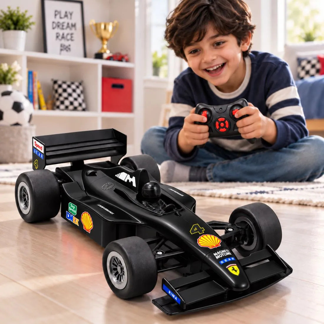 F1 RC Super Car with App, Remote & Bluetooth Speaker (Black)