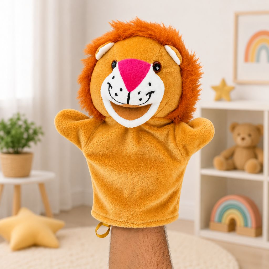 Lion Hand Puppet Soft Toy for Kids Online | Toys Cartel