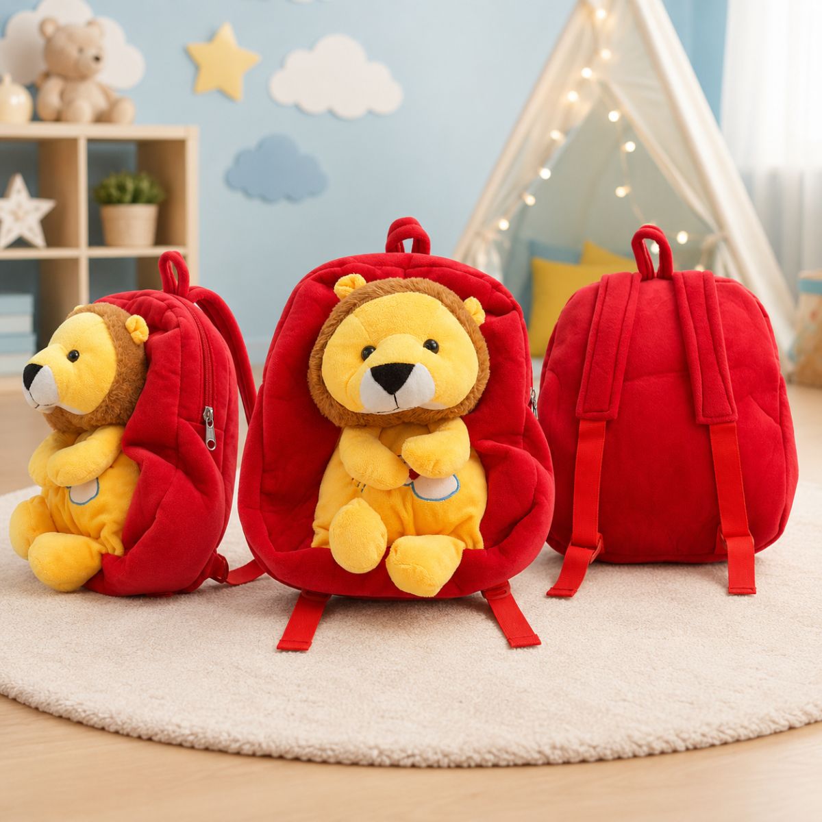 Toys Cartel Cute Lion Child School Bag for Kids | Toddler Backpack