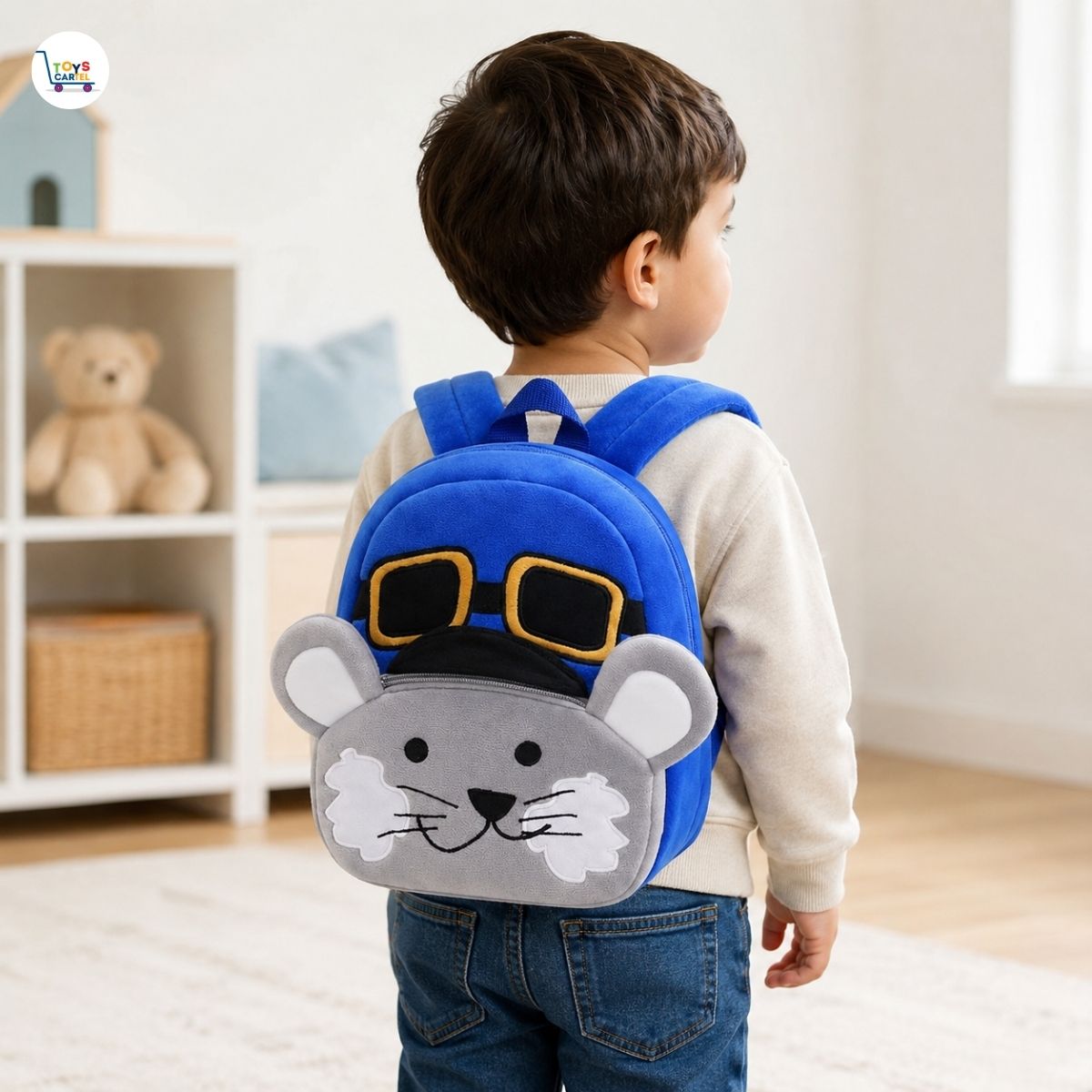 Cute Mouse Blue Backpack for Kids | School Bag
