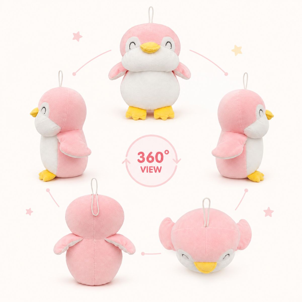 Pink Penguin Soft Toy Plush | Stuffed Animal for Kids & Babies