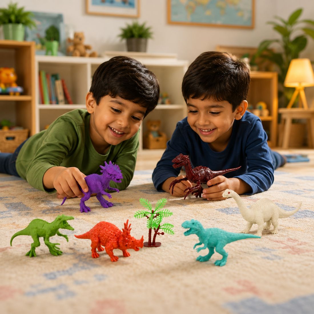 6 Pcs Dinosaur Figure Set | Realistic Dinosaur Toys for Kids (Multicolor)