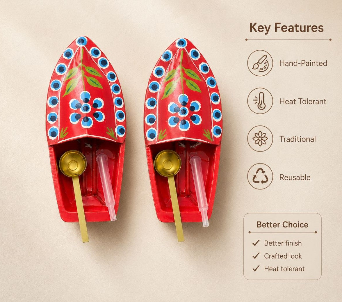 Red Pop Pop Steam Boat Educational Toy | Hand Painted Boat