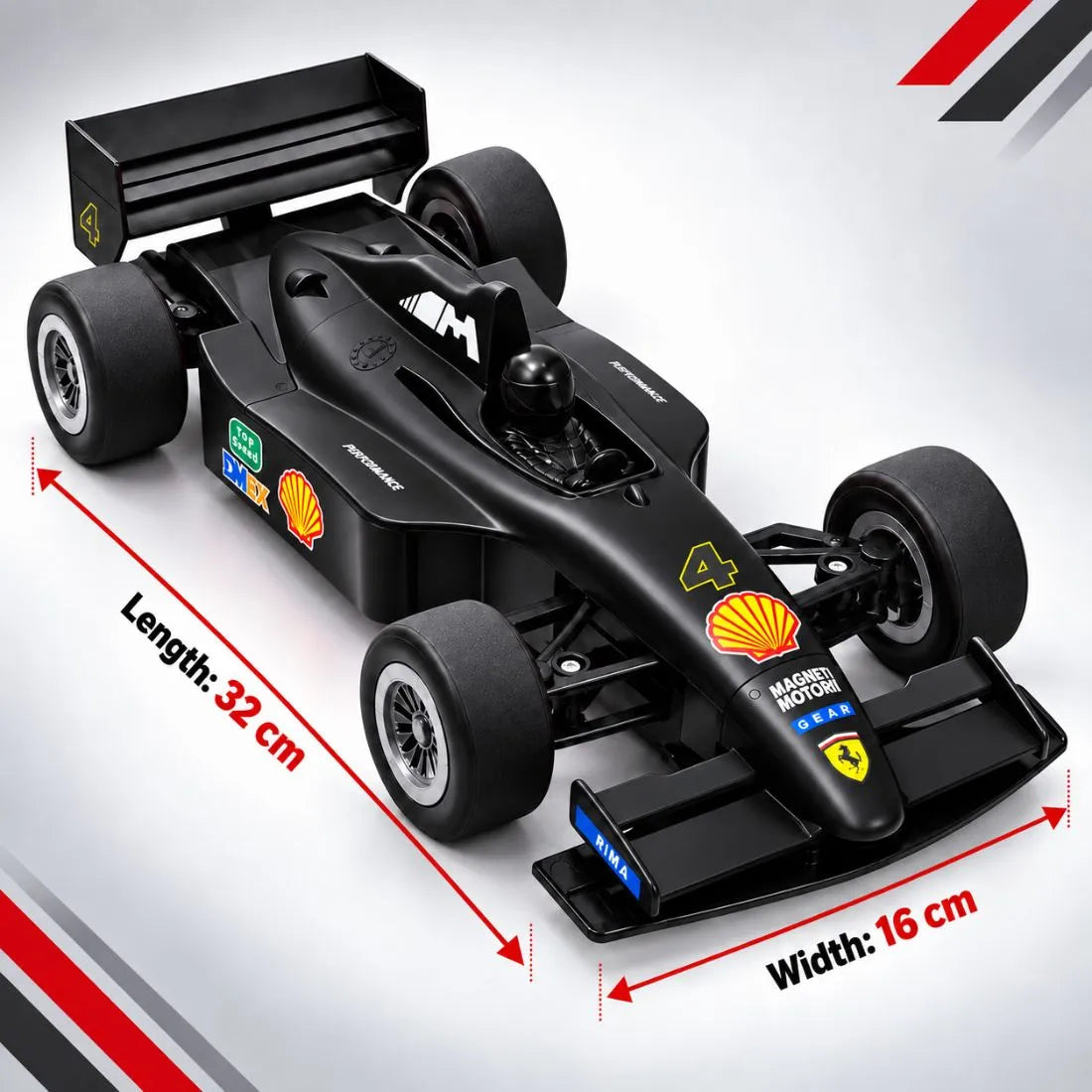 F1 RC Super Car with App, Remote & Bluetooth Speaker (Black)