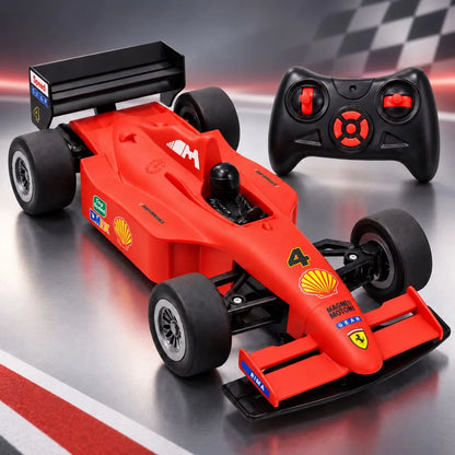 RC F1 Formula Racing Car for Kids with App & Remote Control, Bluetooth Speaker & Nitro Boost (Red)