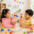Family Character Finger Puppet Learning Toy Set for Kids