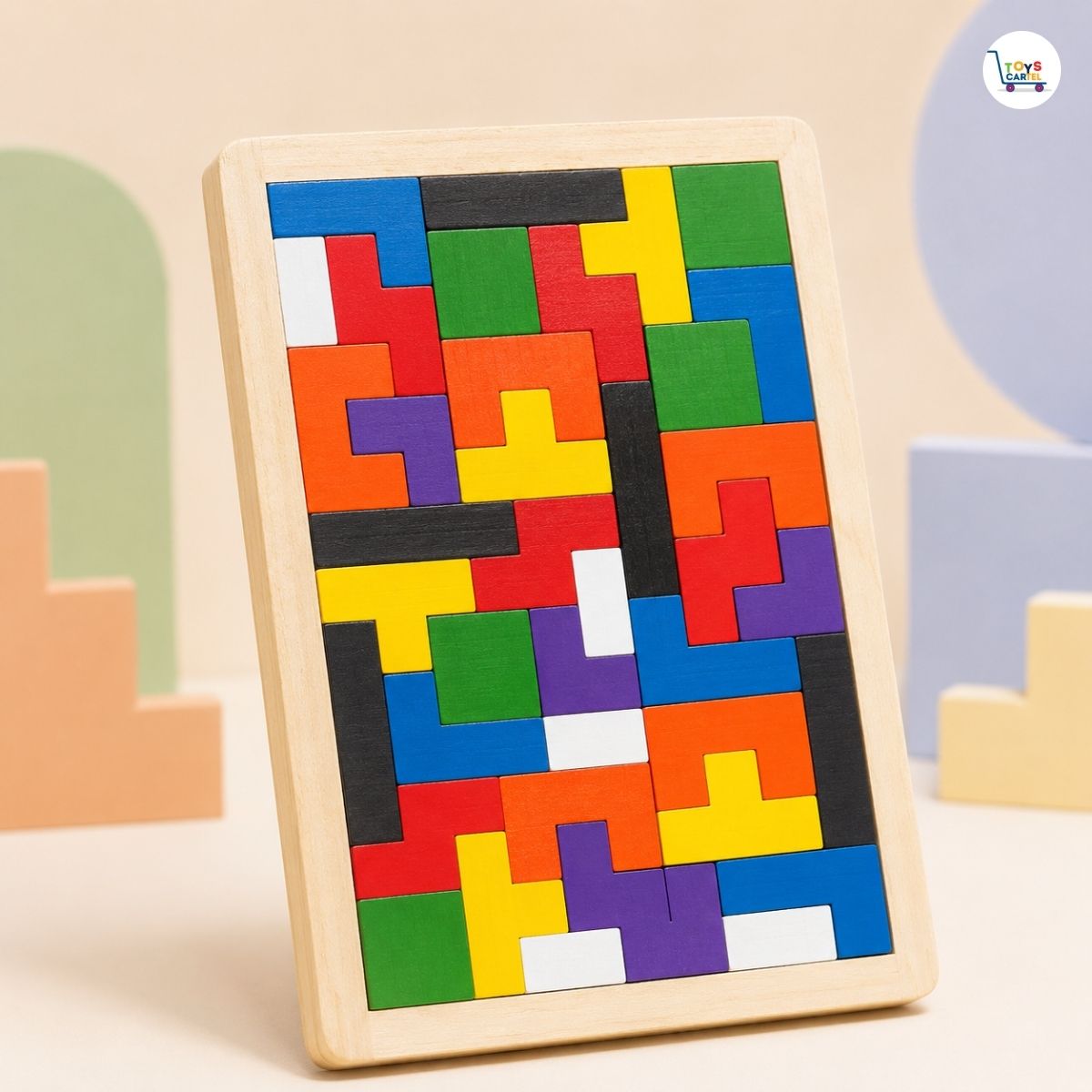 Tangram Thick Wooden Puzzle | Educational Learning Toy for Kids
