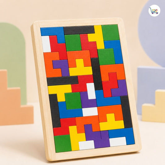 Tangram Thick Wooden Puzzle | Educational Learning Toy for Kids