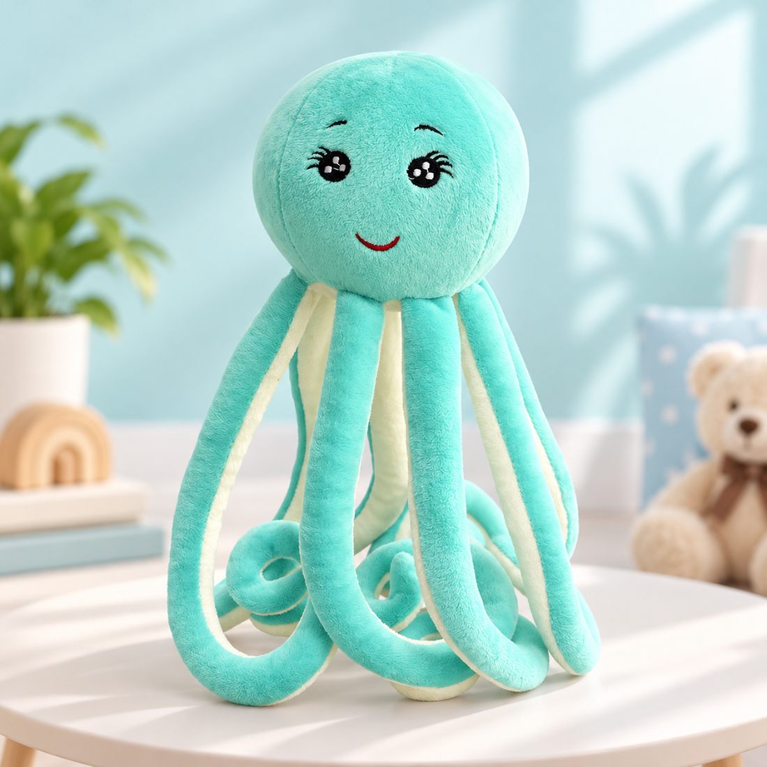 Octopus Plush Toy – Cute Soft Stuffed Animal for Kids, Cuddly Octopus Toy & Decorative Pillow