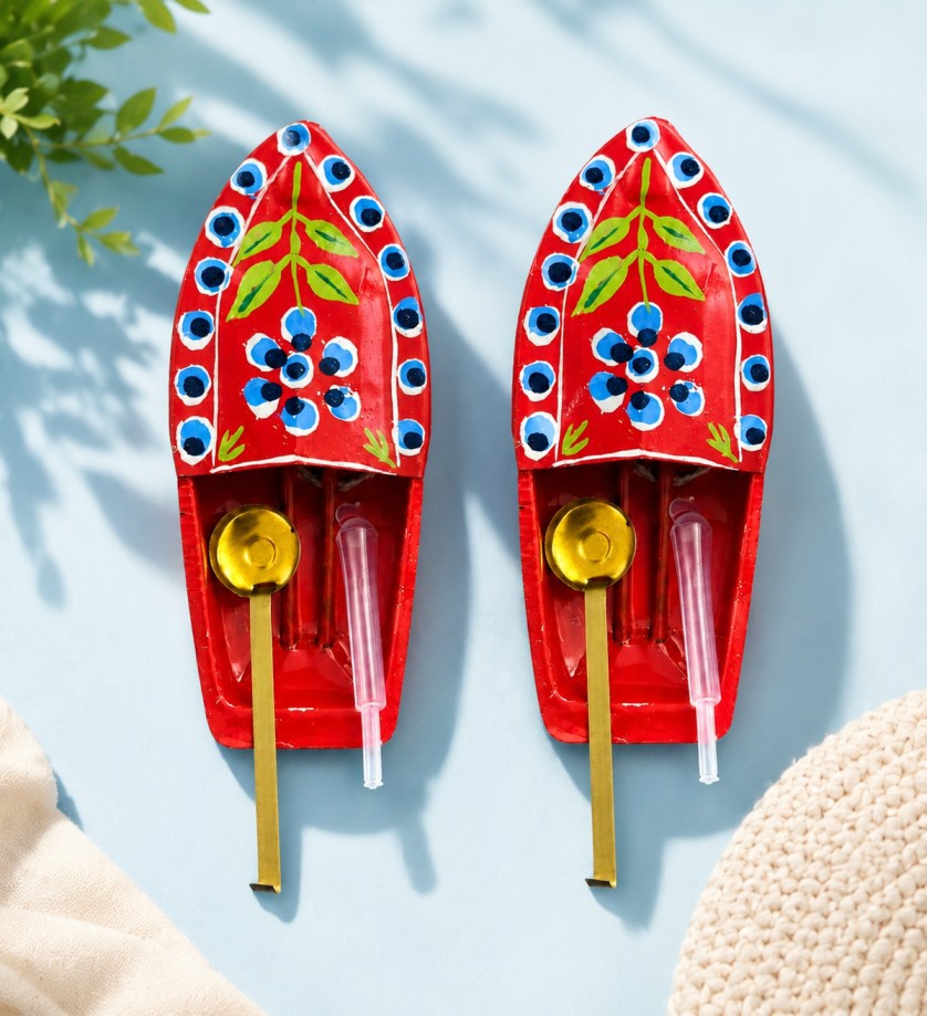 Red Pop Pop Steam Boat Educational Toy | Hand Painted Boat
