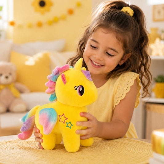 Cute Yellow Unicorn Soft Toy for Kids | Toys Cartel
