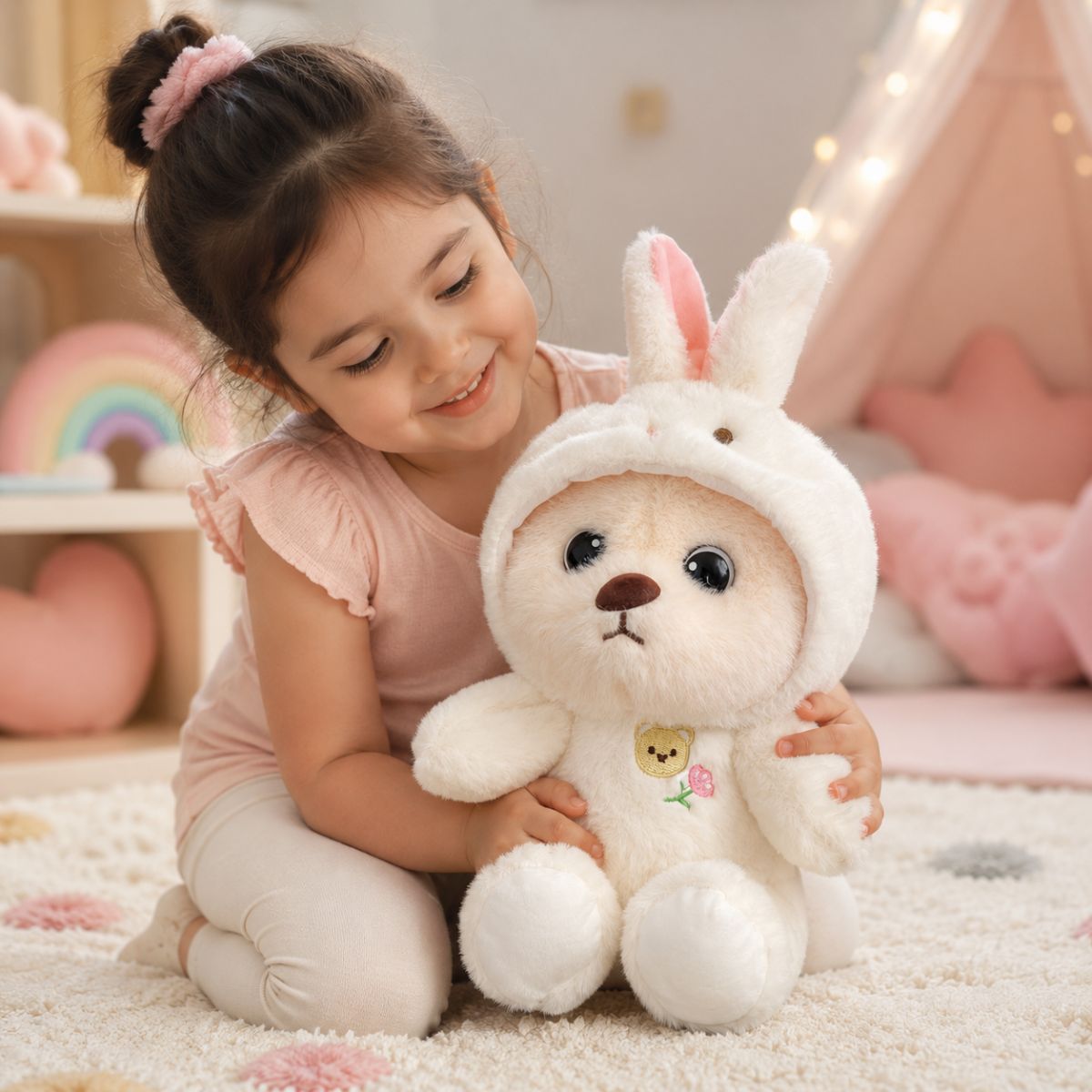 White Hoodie Teddy Bear Plush Toy for Kids & Gifting | Toys Cartel