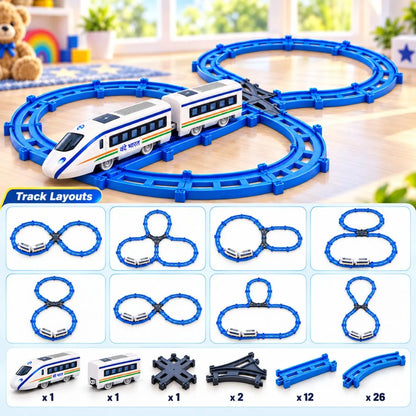 Vande Bharat Train Toy with 43 Pcs Track Set for Kids
