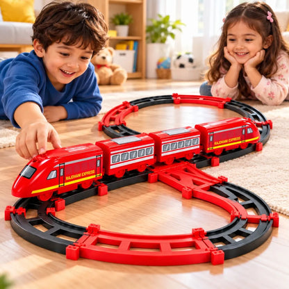 Rajdhani Express Toy Train Set with Tracks for Kids | 53 Pcs