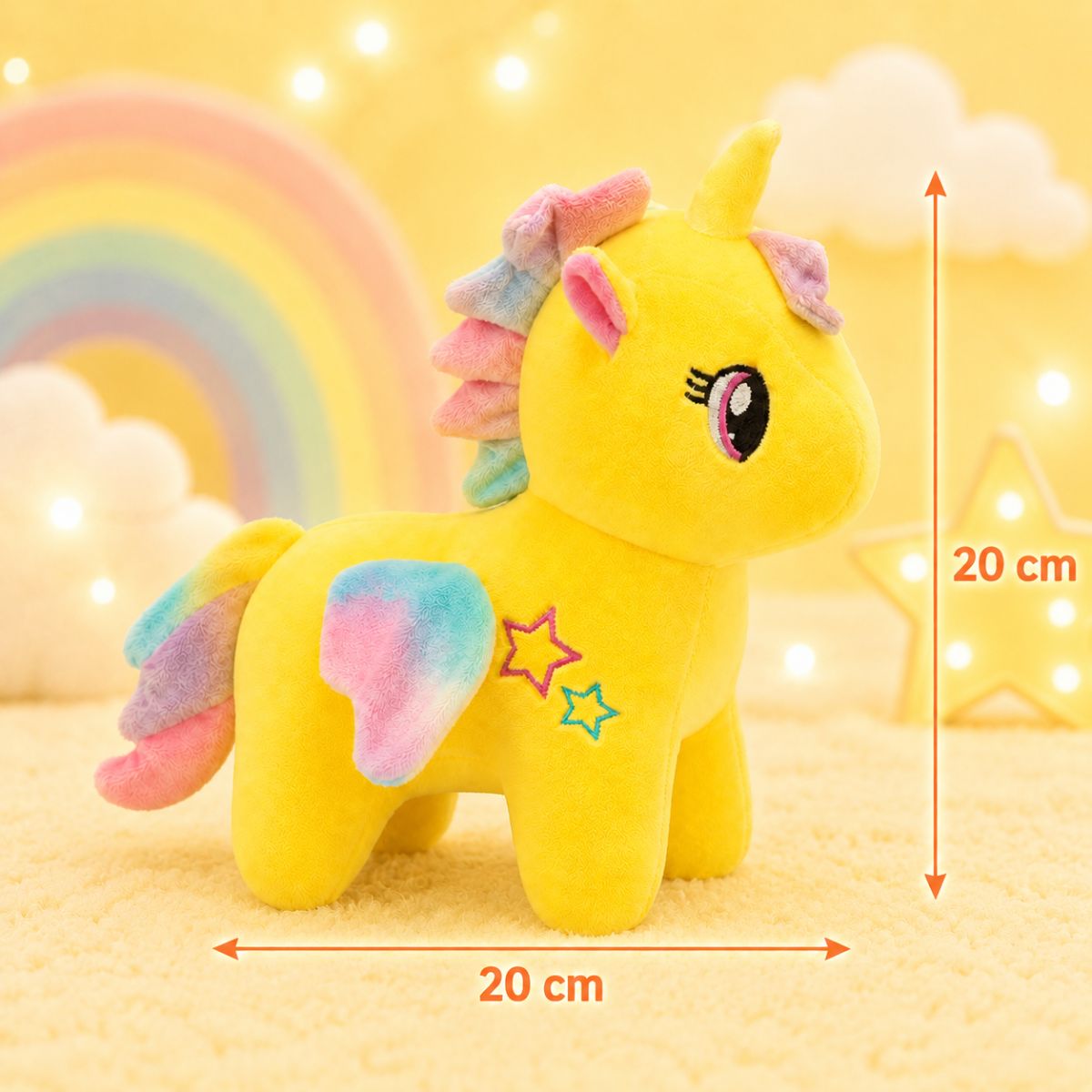 Cute Yellow Unicorn Soft Toy for Kids | Toys Cartel