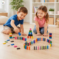 Wooden Domino Blocks Set | 120 Pieces for Kids