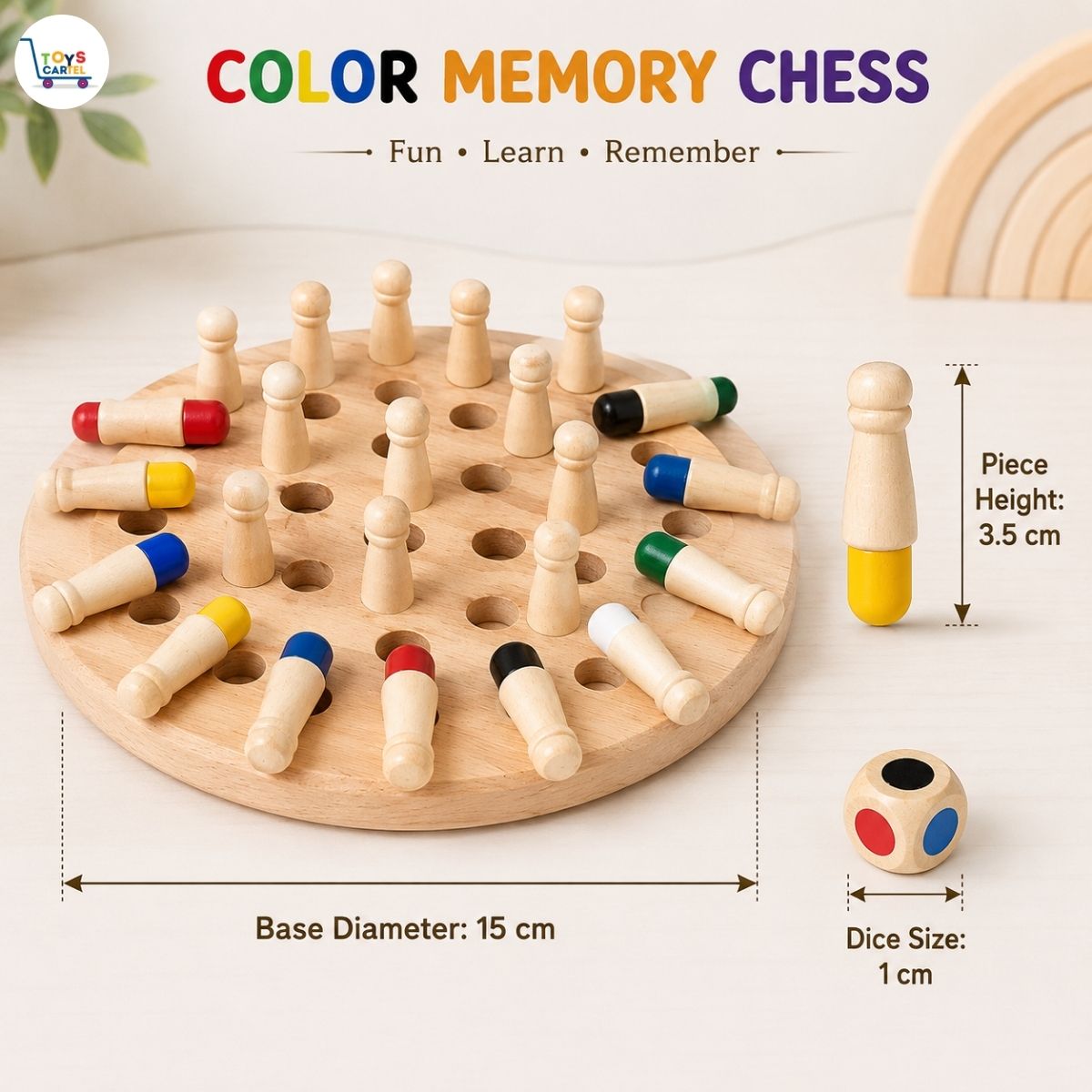 Wooden Memory Chess Game for Kids | Learning & Brain Development