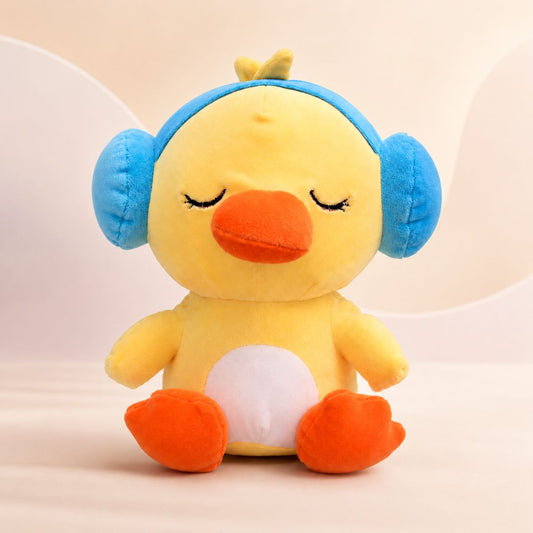Duck Soft Toy with Blue Ear Muff | Cute Stuffed Toy for Kids