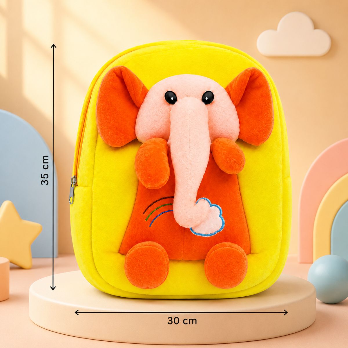 Elephant Plush School Bag for Kids | Soft Nursery Backpack for Toddlers