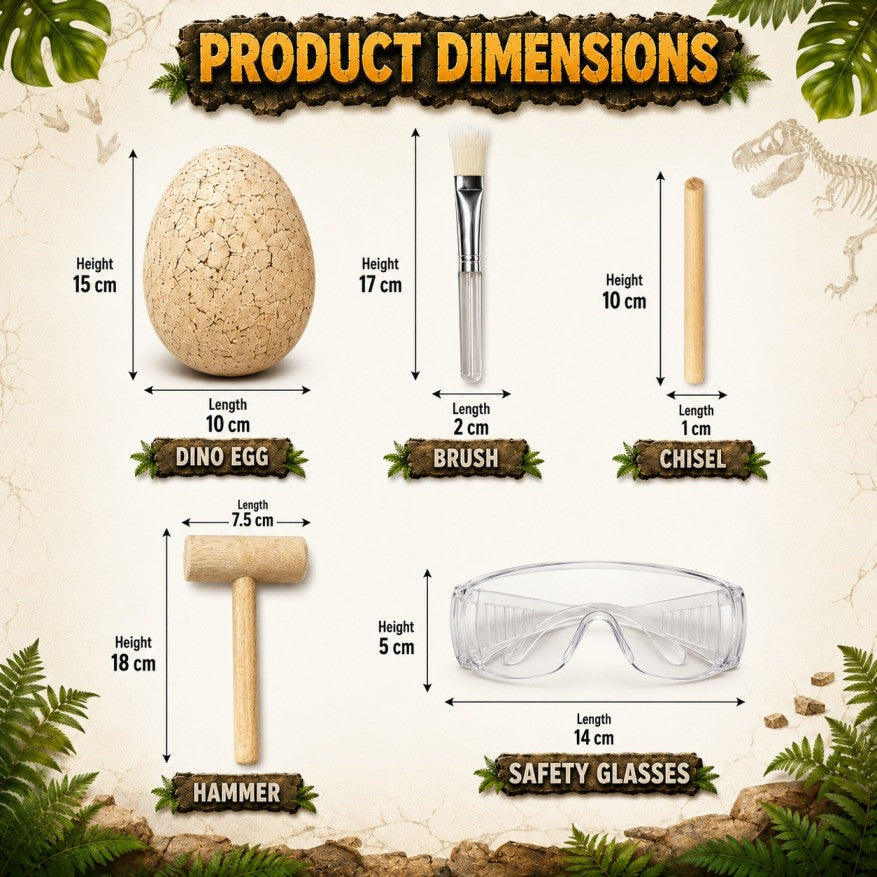 Dinosaur Egg Dig Kit for Kids – Dinosaur Excavation Toy with 8 Mini Dinosaurs, Digging Tools & Learning Cards
