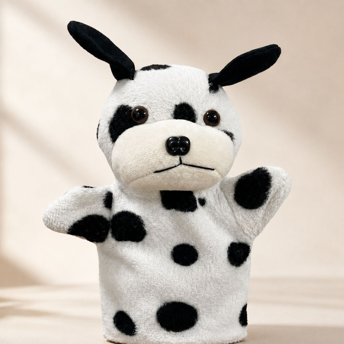 White Dog Hand Puppet for Kids | Soft Toy Puppet