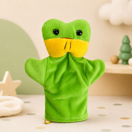 Soft Green Frog Hand Puppet | Educational Toy for Kids
