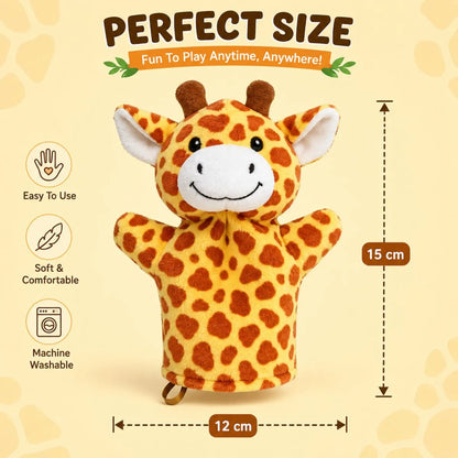 Soft Giraffe Hand Puppet Toy for Storytelling & Roleplay