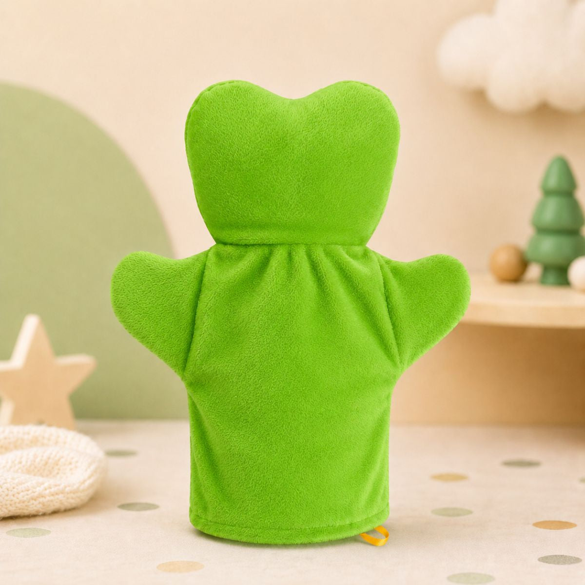 Soft Green Frog Hand Puppet | Educational Toy for Kids