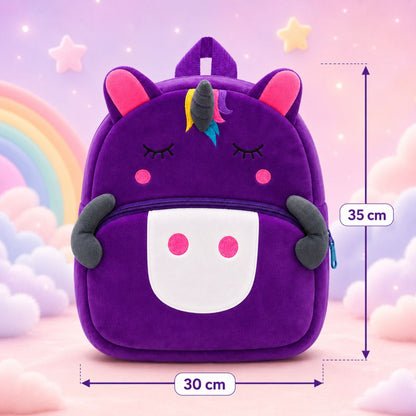 Sleeping Unicorn Plush School Bag for Kids | Soft Nursery Backpack