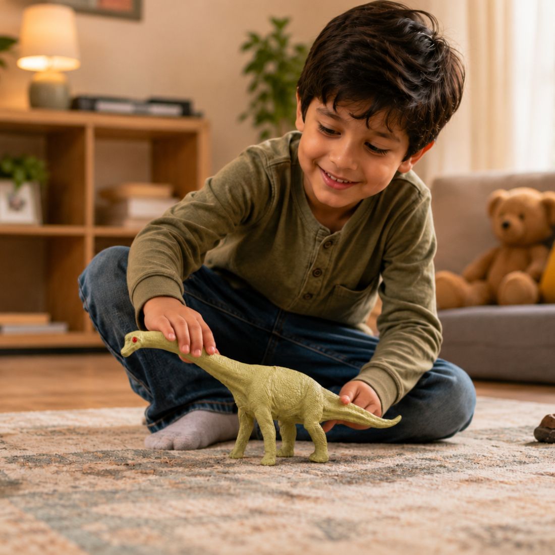 Long Neck Dinosaur Toy | Big Dinosaur Figure for Kids