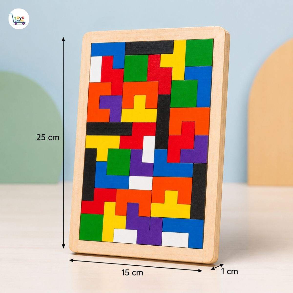 Tangram Thick Wooden Puzzle | Educational Learning Toy for Kids