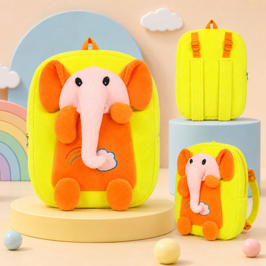 Elephant Plush School Bag for Kids | Soft Nursery Backpack for Toddlers