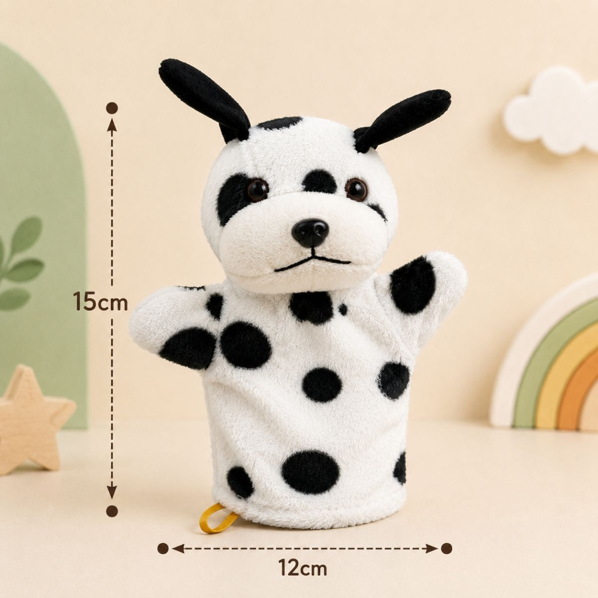 White Dog Hand Puppet for Kids | Soft Toy Puppet