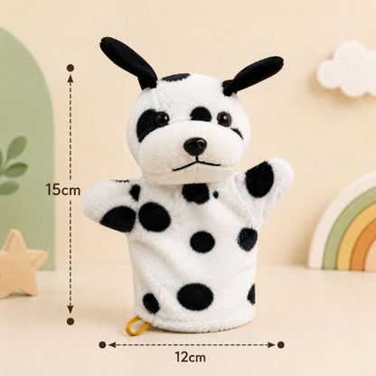 White Dog Hand Puppet for Kids | Soft Toy Puppet