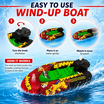Wind Up Floating Toy Boat | Fun Water Toy for Kids