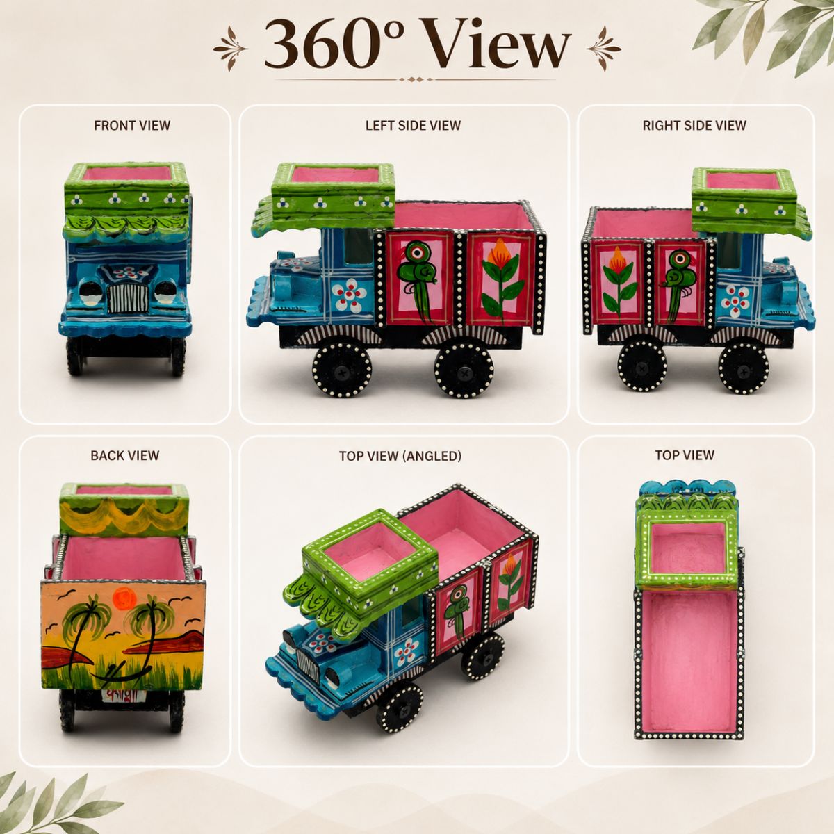 Premium Handcrafted Wooden Truck Toy for Kids & Gifts